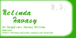 melinda havasy business card